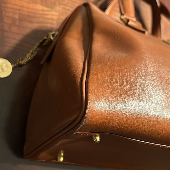 Daks London Brown Leather Top Handle Handbag - Picture 8 of 15